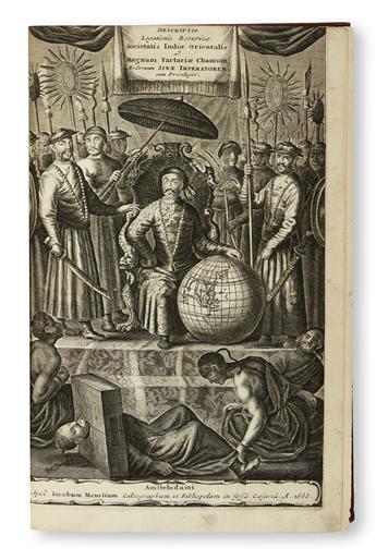 TRAVEL  NIEUHOFF, JAN. Legatio Batavica ad magnum Tartariae, Chamum Sungteium, Modernum Sinae Imperatorem. 1668. Lacks the portrait.